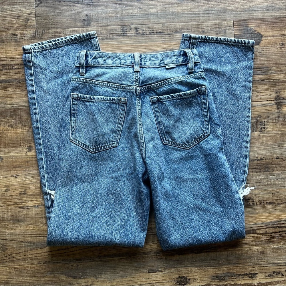 Pacsun Womens 90’s Boyfriend Denim Ripped Distressed Jeans Sz 24 Light Wash Blue - Picture 11 of 12